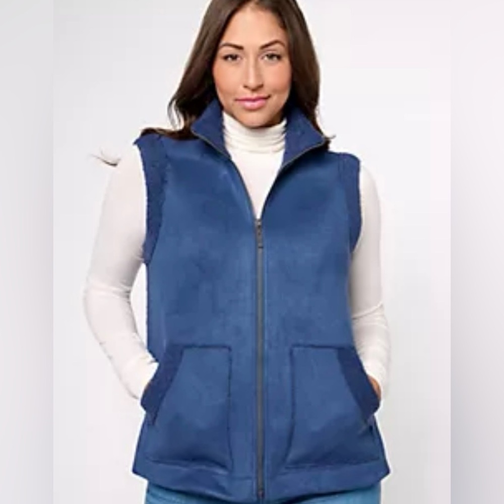 Susan Graver Faux Suede Vest - Picture 7 of 7